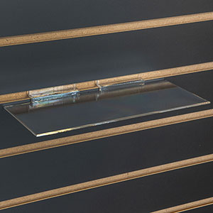 Dazzling Displays 3-Pack Clear Acrylic Slatwall Shelves – 4" X 10" Injection-Molded, Lightweight Retail Display