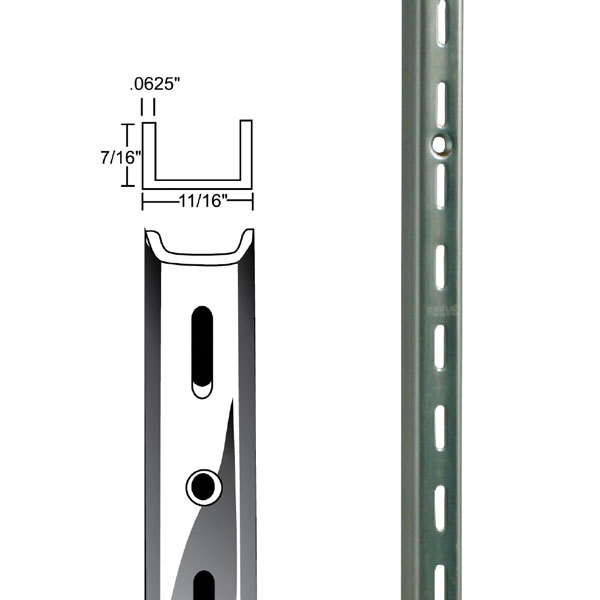 400 Series Single Slot Standard Retail Wall Standards By Grand