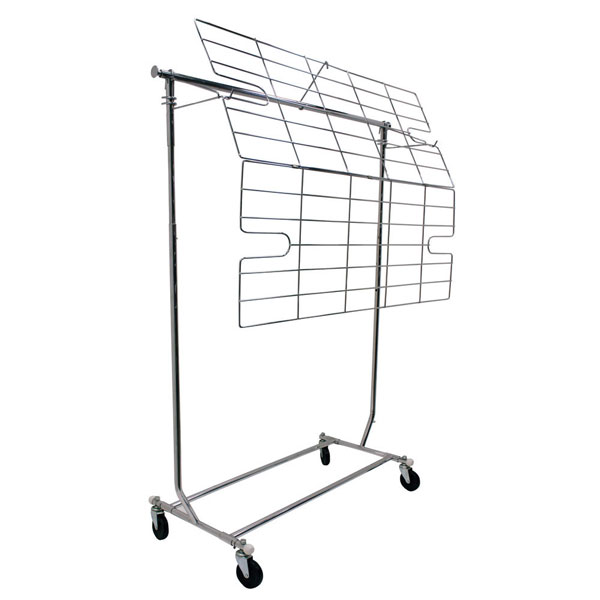 Shelf And Display Screen For Collapsible Garment Racks | Retail Apparel ...