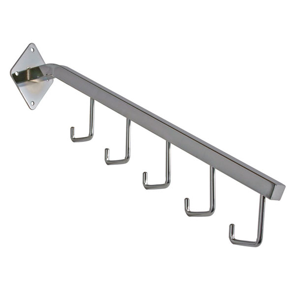 5-Hook Wallmount Chrome Waterfall Faceout | By G+B