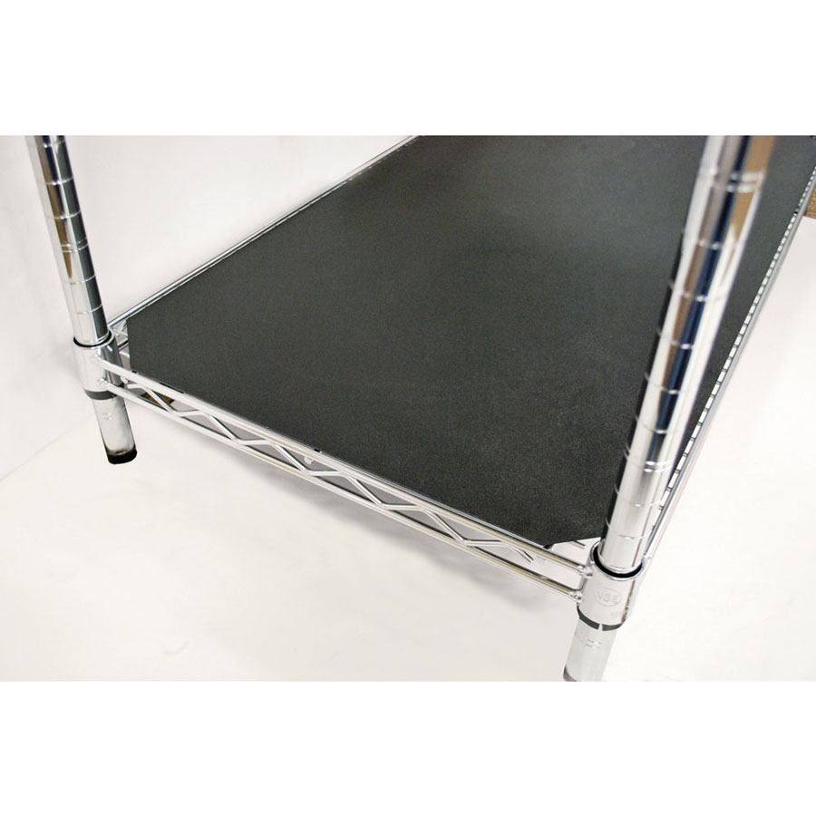 Made in The USA 18 Inches x 48 Inches 4 Pack Heavy Duty Black Vinyl Resilia Shelf Liner Set for Wire Shelving Units 