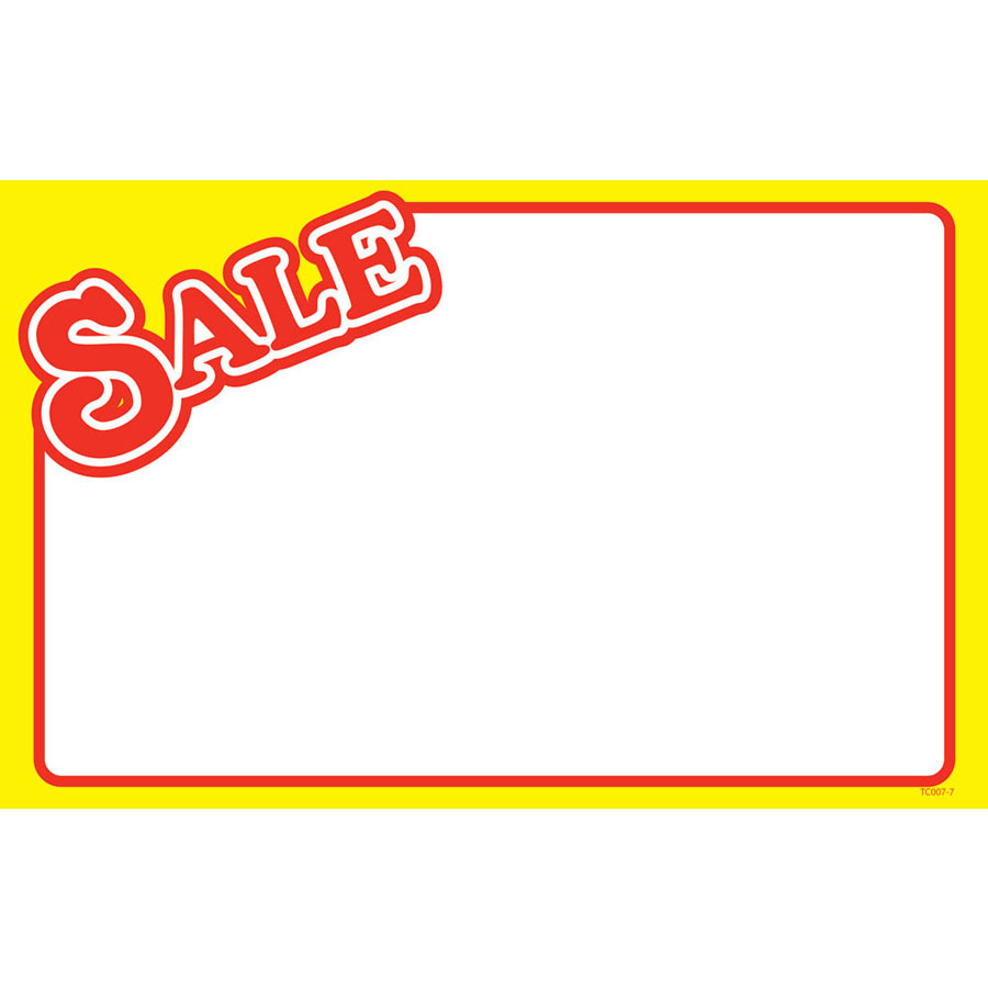 Shop Retail Sale Signs/Promotion Price Tag Yellow, Pack of 10