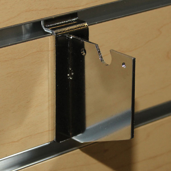 Chrome Bracket for Hanging Grid on Slatwall| By G+B