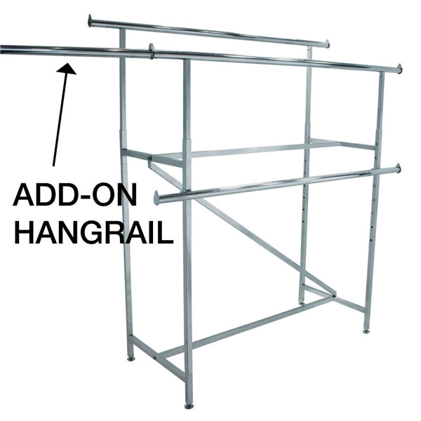 Add-On Rail For Double Bar Rack | Retail Apparel Racks | By Grand ...