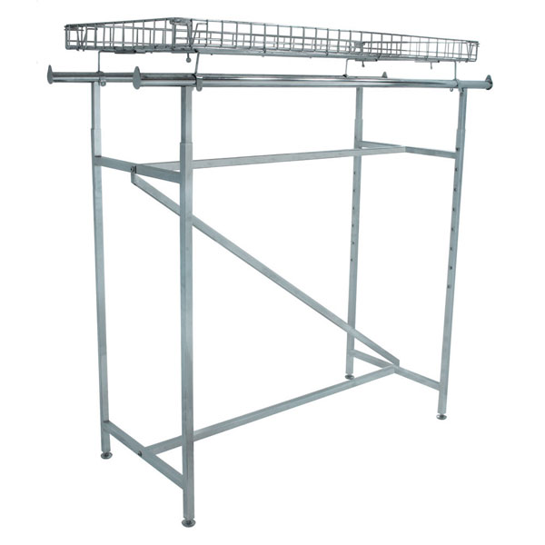 Double Bar Rack Basket | Retail Apparel Racks | By Grand + Benedicts ...