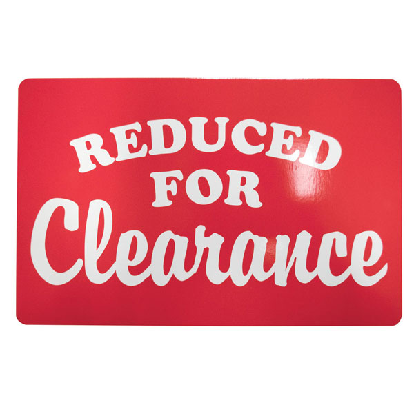 Hubert Clearance Sale Signs 7 x 5 1/2 (L x H)