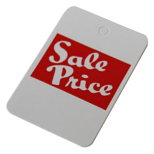 Sale Price Tags with String or Unstrung RED WHITE Large Small