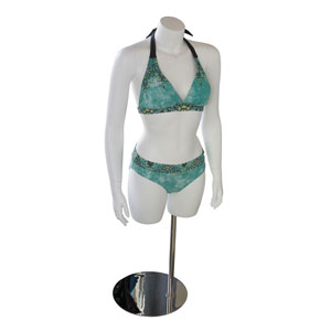 White Female Headless Torso Mannequin with Magnetic Arms