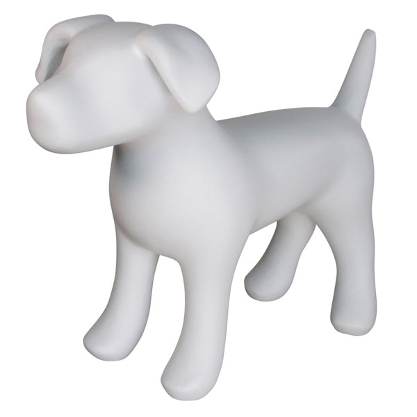 Fiberglass Dog Mannequin, White