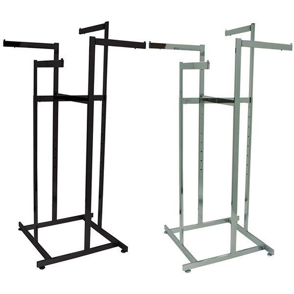 High Capacity 4-Way Rack With Straight Arms | Retail Apparel Racks | By ...