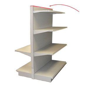 Double sides gondola LED kids shoe display shelves