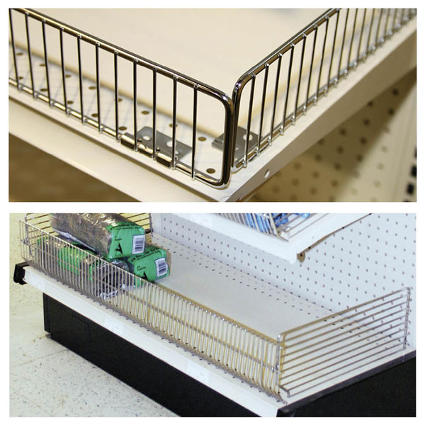 Acrylic Gondola Shelf Fence, Clear Plastic Shelf Dividers