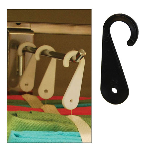 Black Plastic Sock Hanger Hook - Case of 1,000